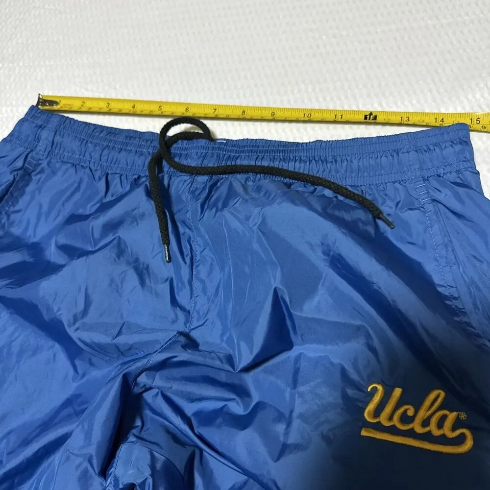 Adidas UCLA Blue Snap Track Pants Mens Small Lined Nylon Tear Away